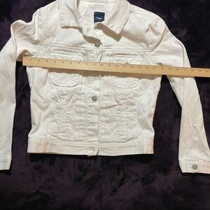 GAP Women's Classic White Jean Jacket